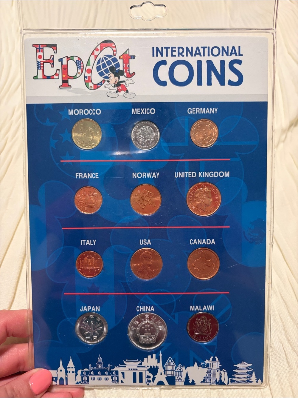 Epcot International Coins Disney Souvenir Set World Showcase Coins